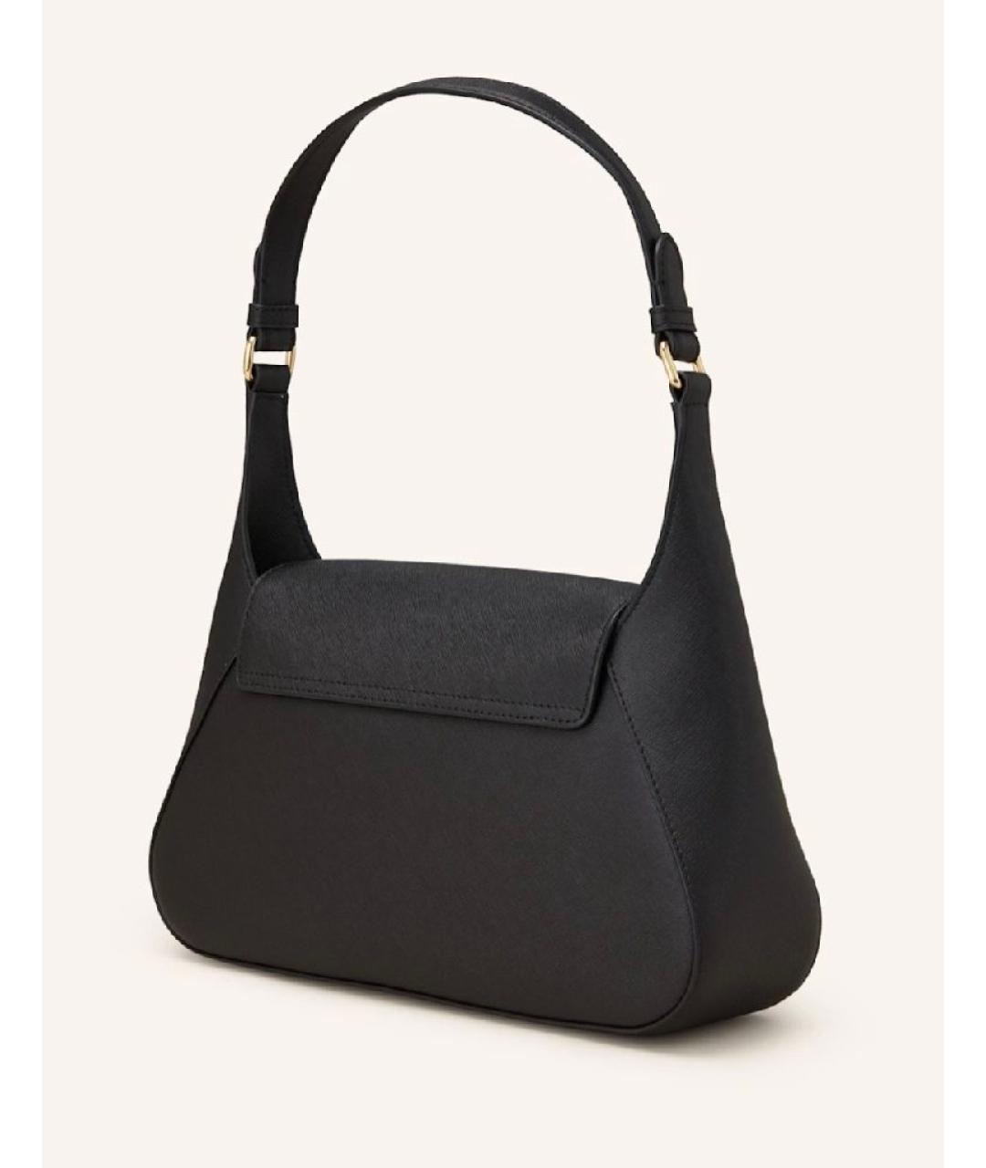 RALPH LAUREN Черная кожаная сумка через плечо, фото 5