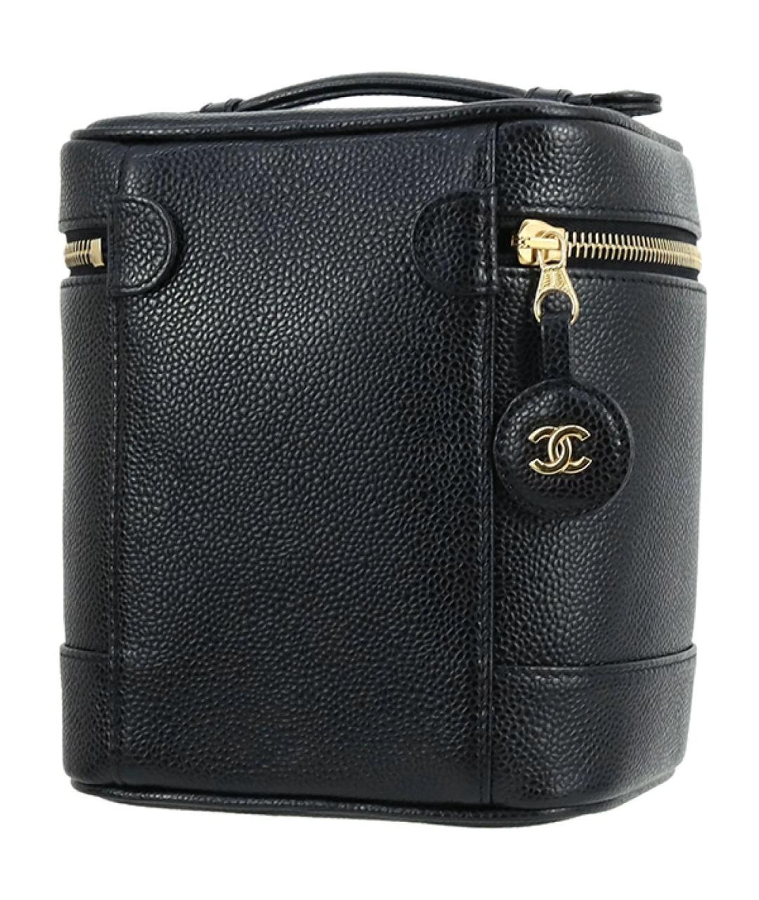 CHANEL Черная кожаная сумка с короткими ручками, фото 2