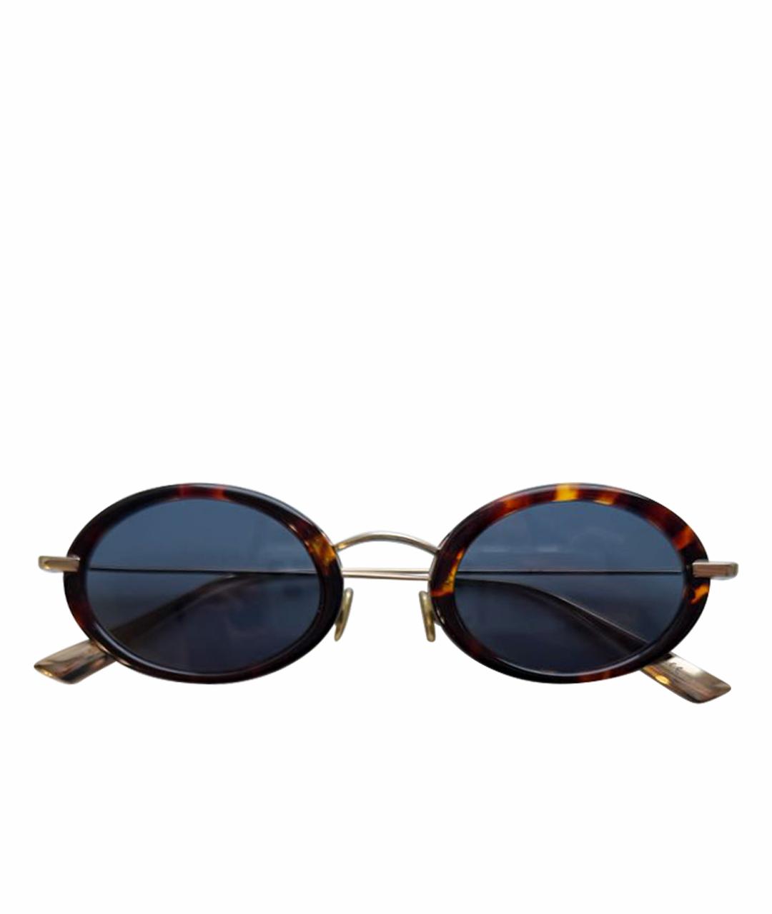 CHRISTIAN DIOR Коричневые пластиковые солнцезащитные очки, фото 1