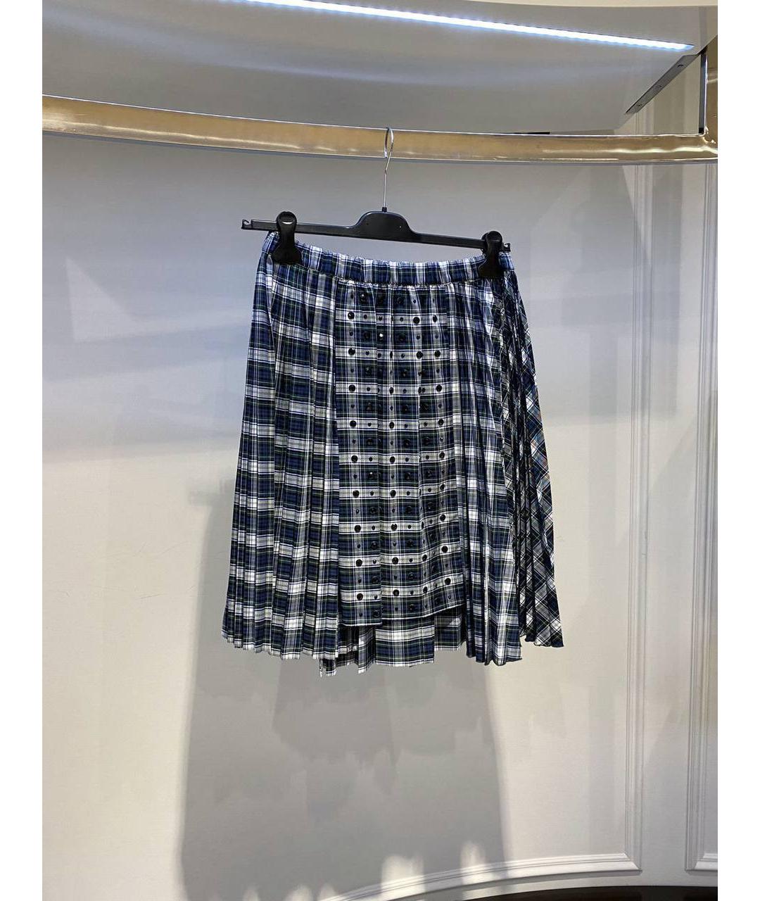 NO. 21 Синяя хлопковая юбка мини, фото 2