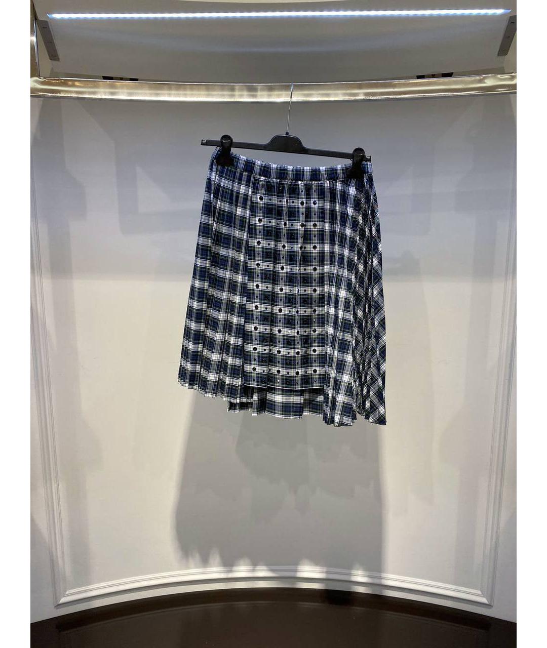 NO. 21 Синяя хлопковая юбка мини, фото 4