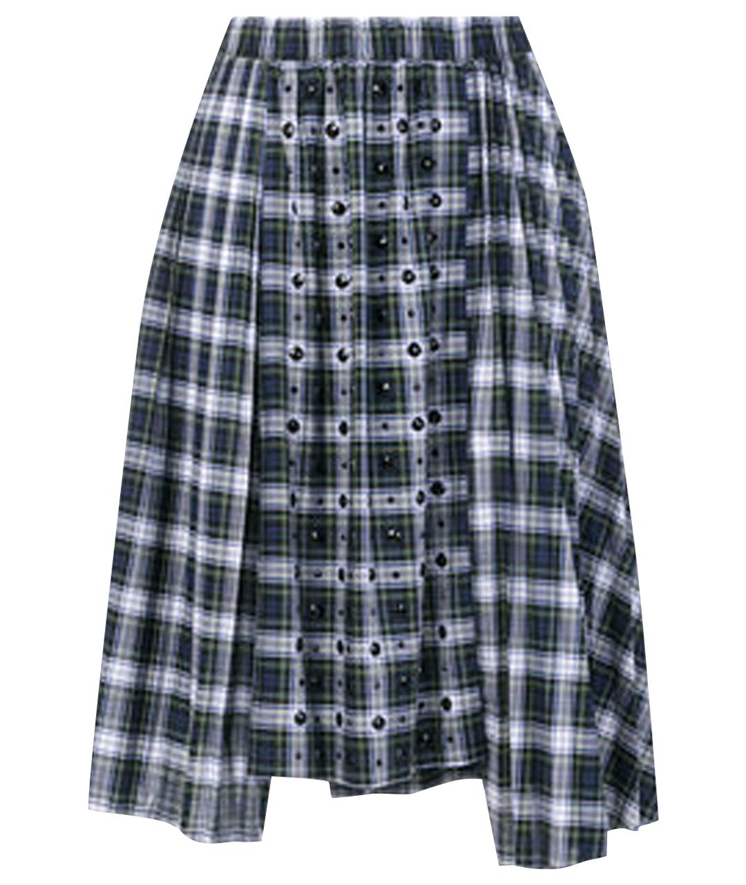 NO. 21 Синяя хлопковая юбка мини, фото 1