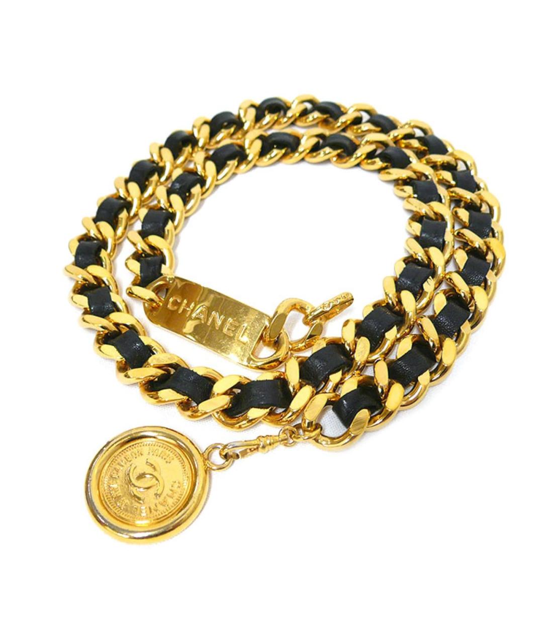 CHANEL Черный кожаный ремень, фото 6