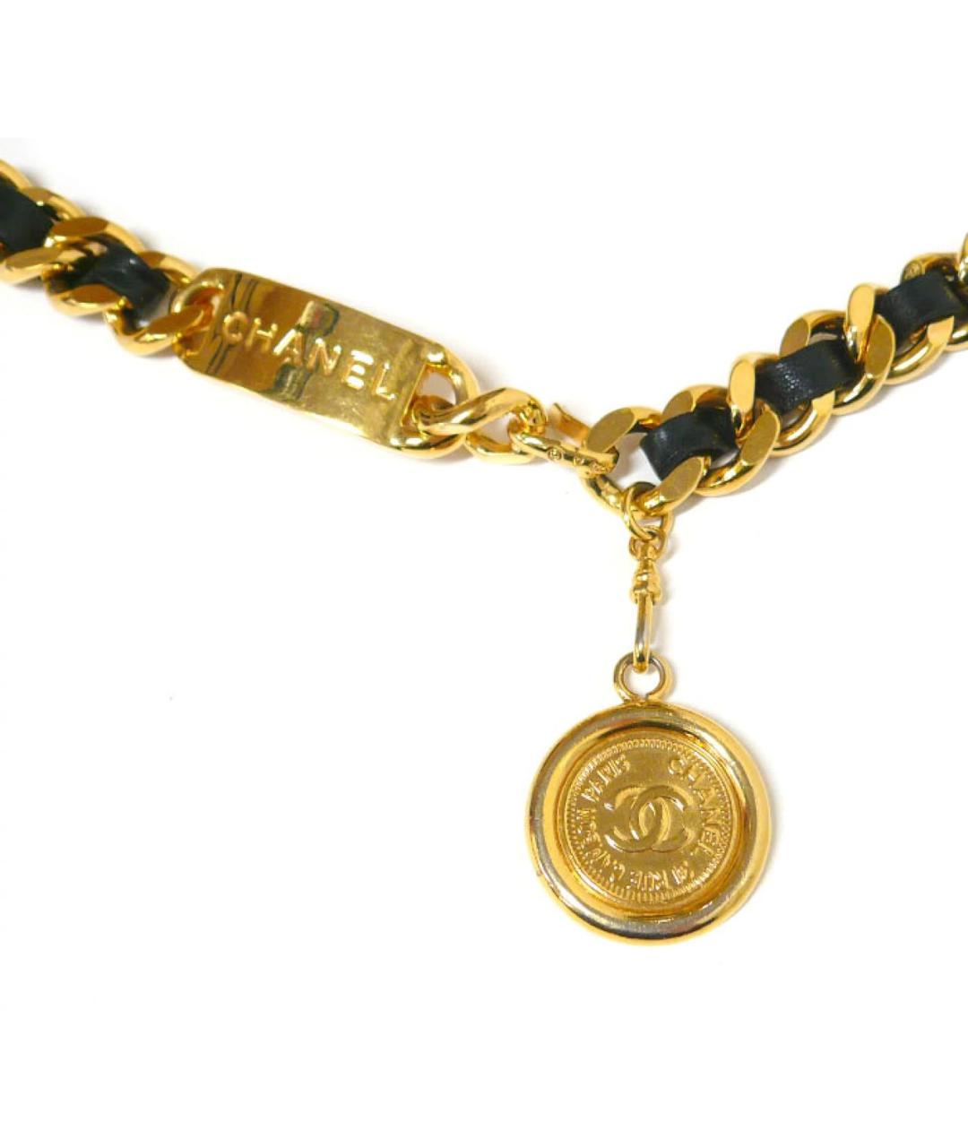 CHANEL Черный кожаный ремень, фото 3