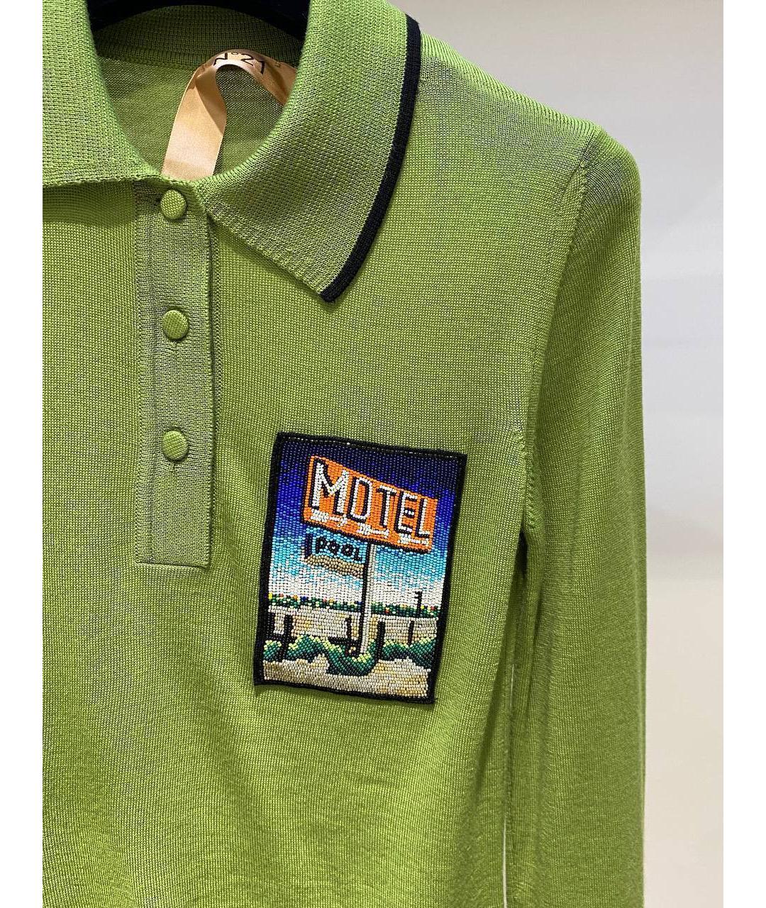 NO. 21 Зеленый шерстяной джемпер / свитер, фото 2