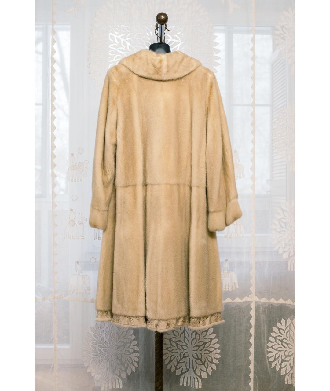 VINICIO PAJARO Бежевая меховая шуба, фото 2