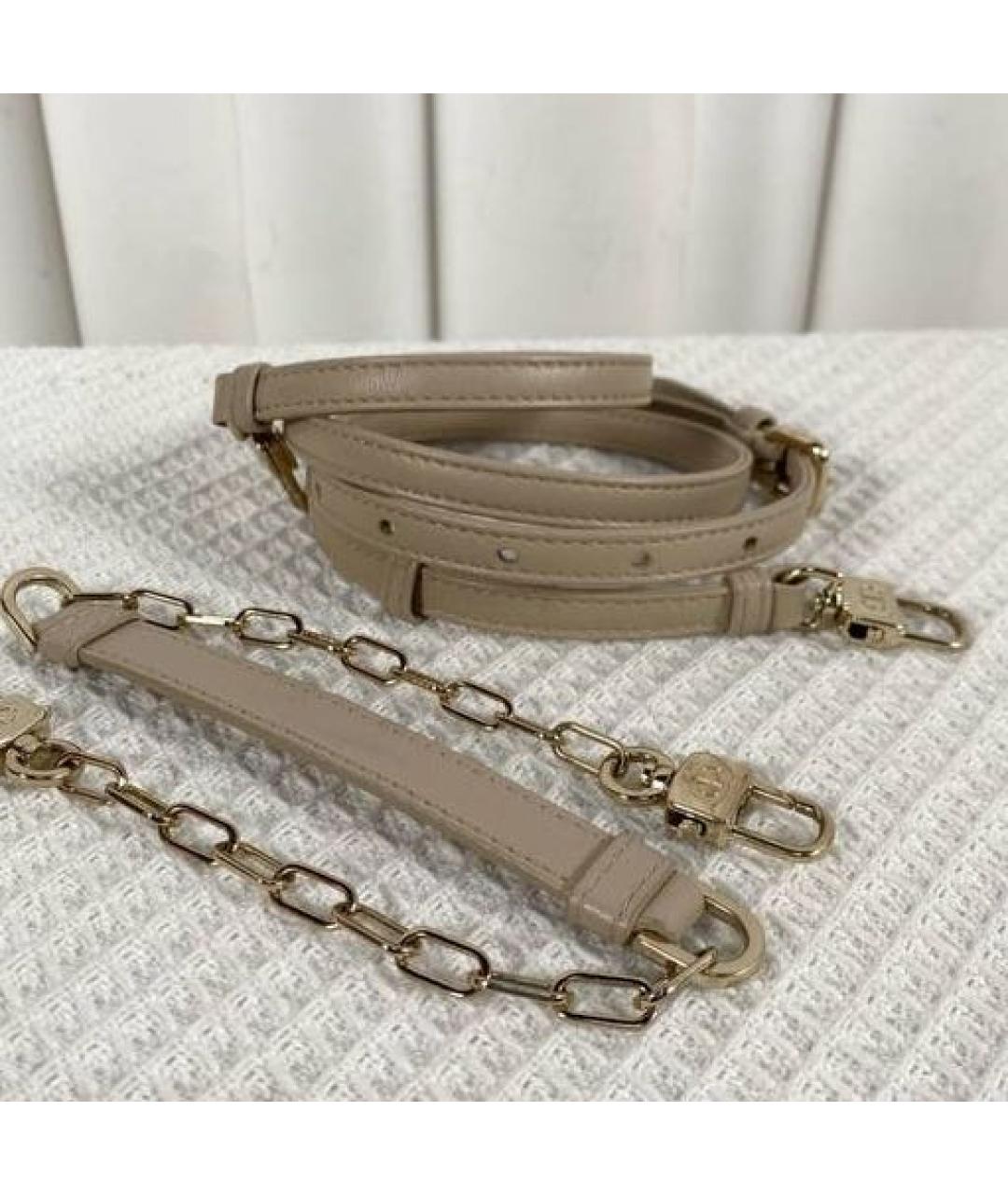 CHRISTIAN DIOR Бежевая кожаная сумка с короткими ручками, фото 2