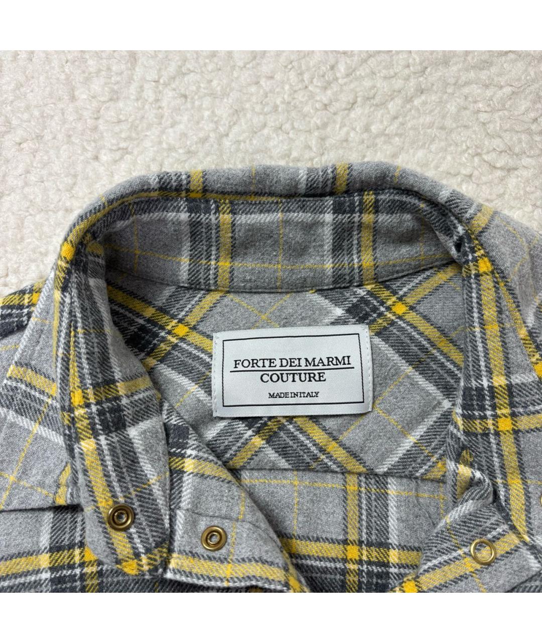 FORTE COUTURE Серая хлопковая рубашка, фото 5