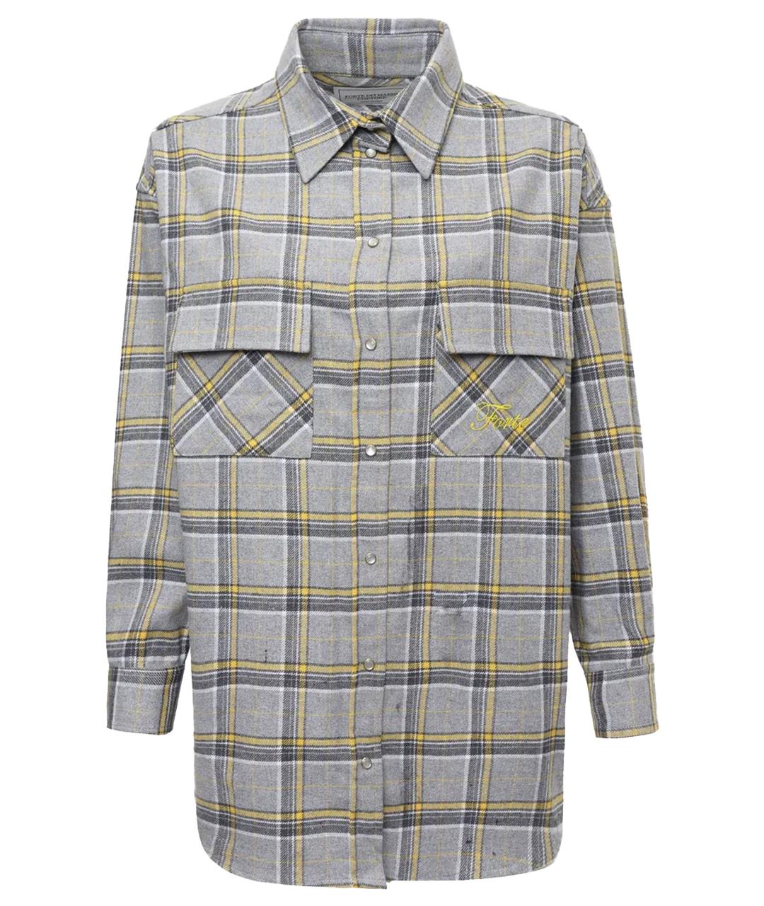 FORTE COUTURE Серая хлопковая рубашка, фото 1