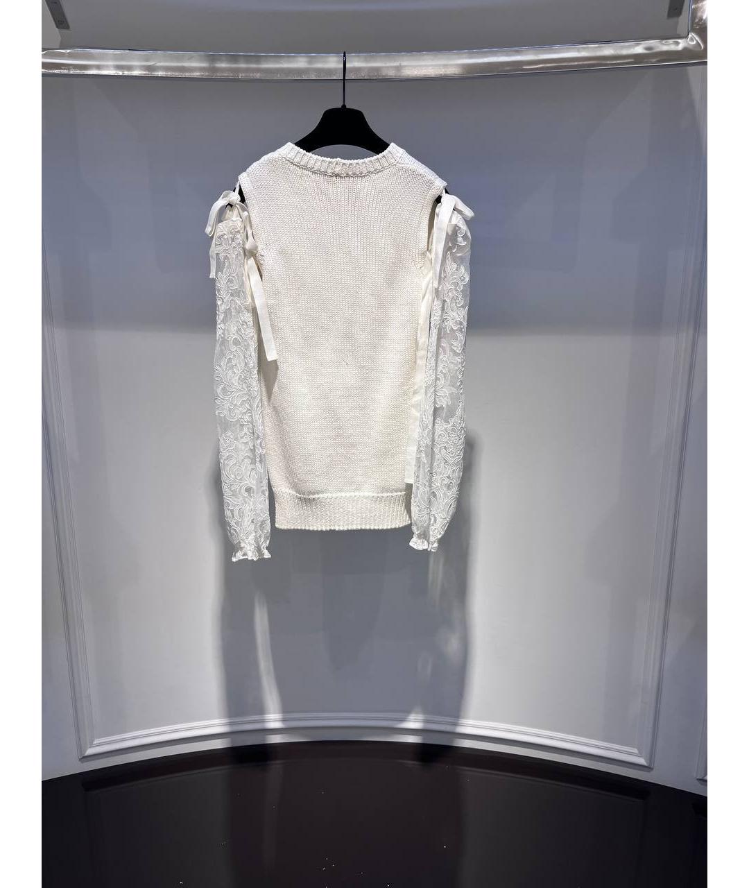 NO. 21 Белый шерстяной джемпер / свитер, фото 3