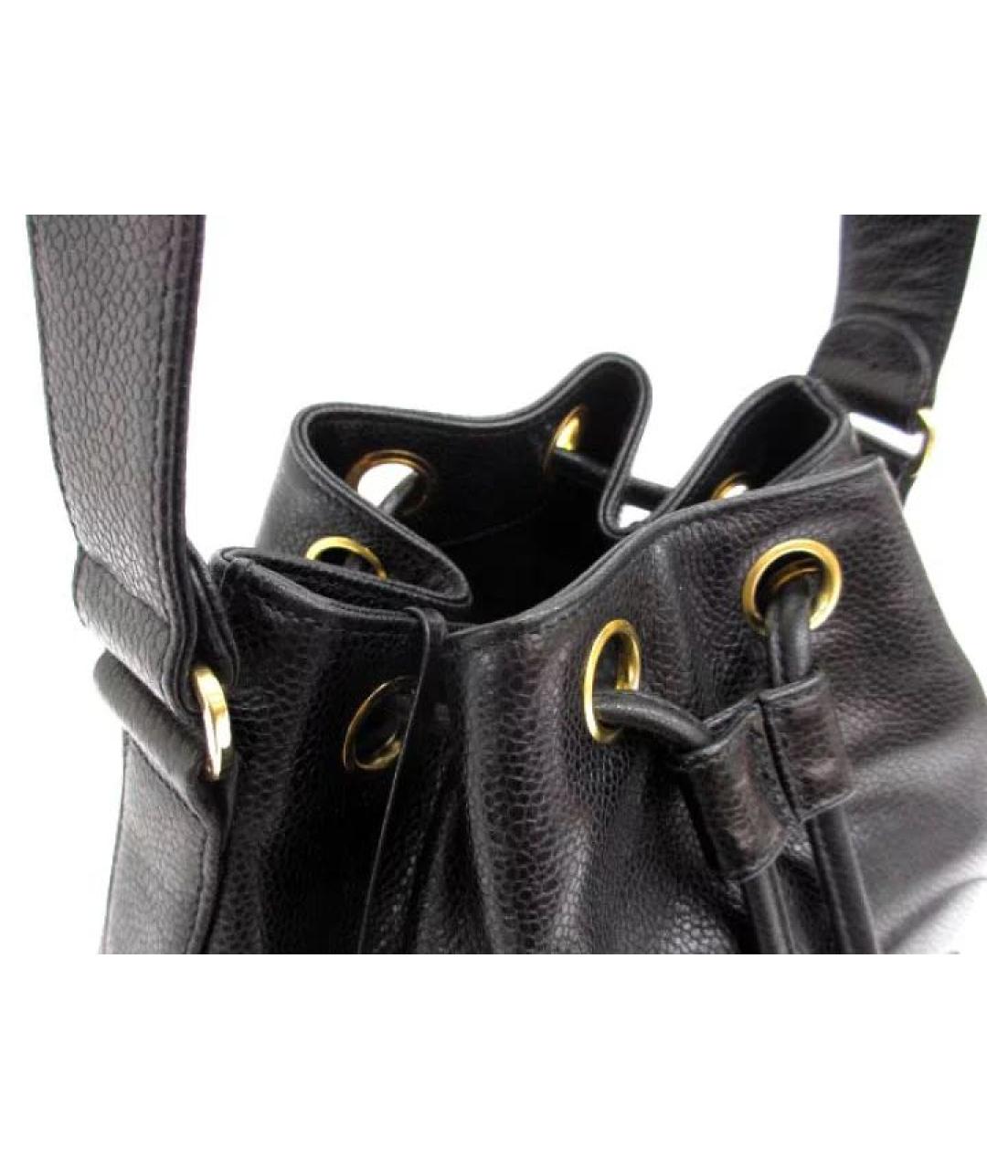 CHANEL Черная кожаная сумка тоут, фото 7