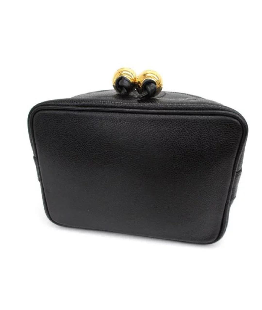 CHANEL Черная кожаная сумка тоут, фото 6