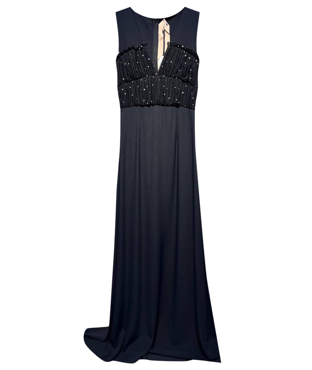 NO. 21 Черное синтетическое вечернее платье, фото 1