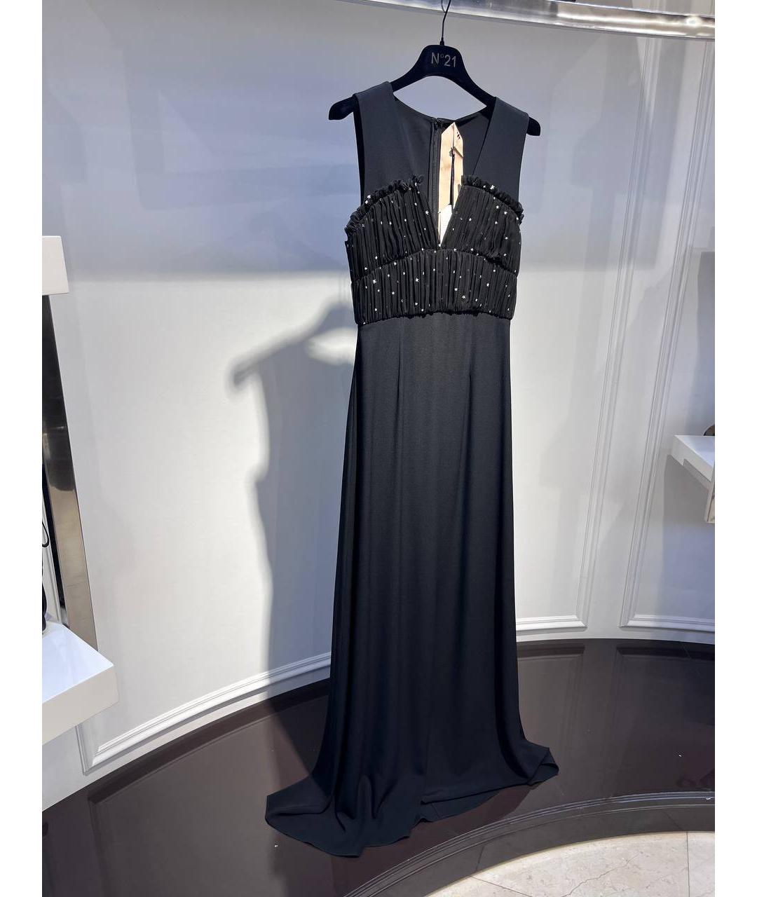 NO. 21 Черное синтетическое вечернее платье, фото 2
