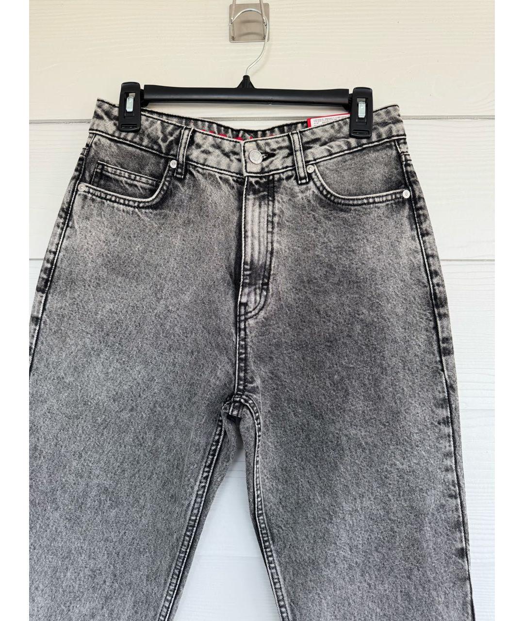 HUGO Антрацитовые хлопковые прямые джинсы, фото 2