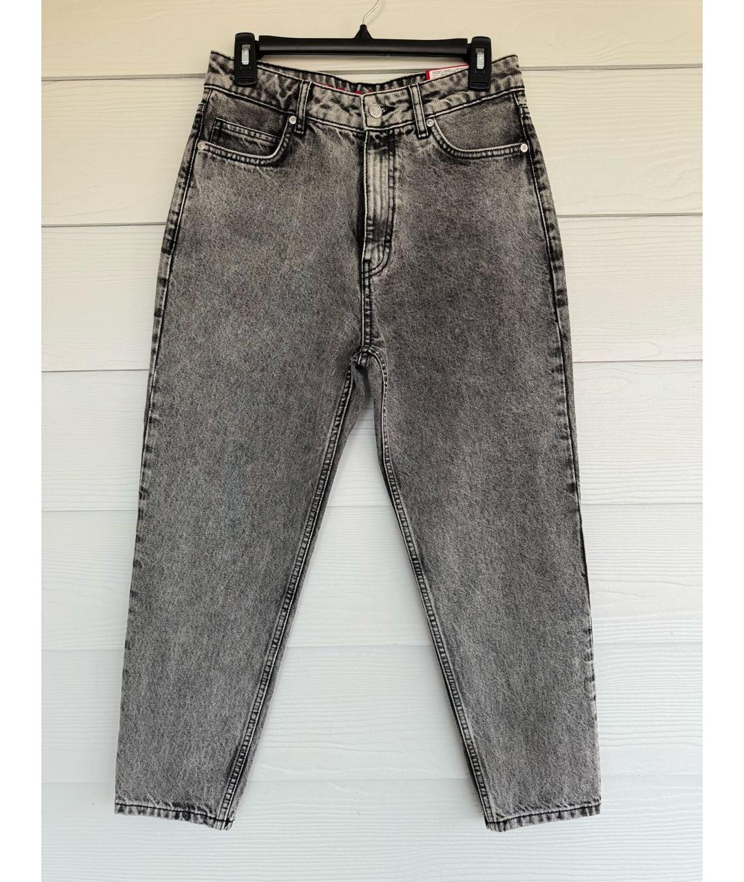 HUGO Антрацитовые хлопковые прямые джинсы, фото 9