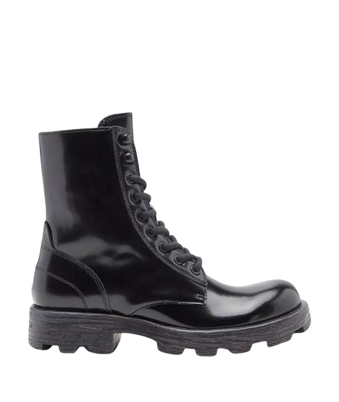 DIESEL Черные ботинки из лакированной кожи, фото 1