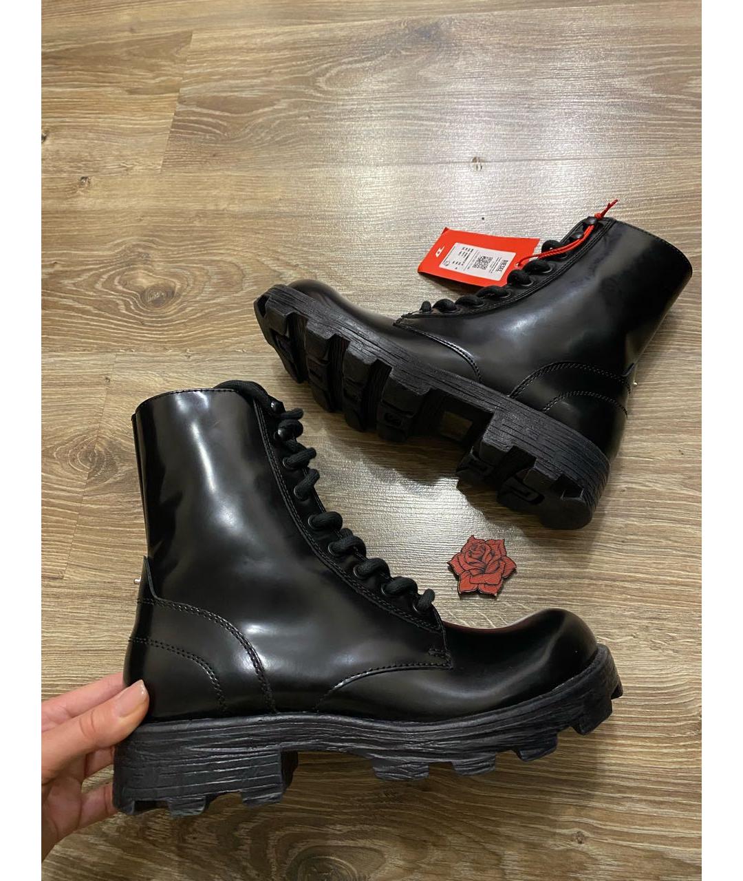 DIESEL Черные ботинки из лакированной кожи, фото 5