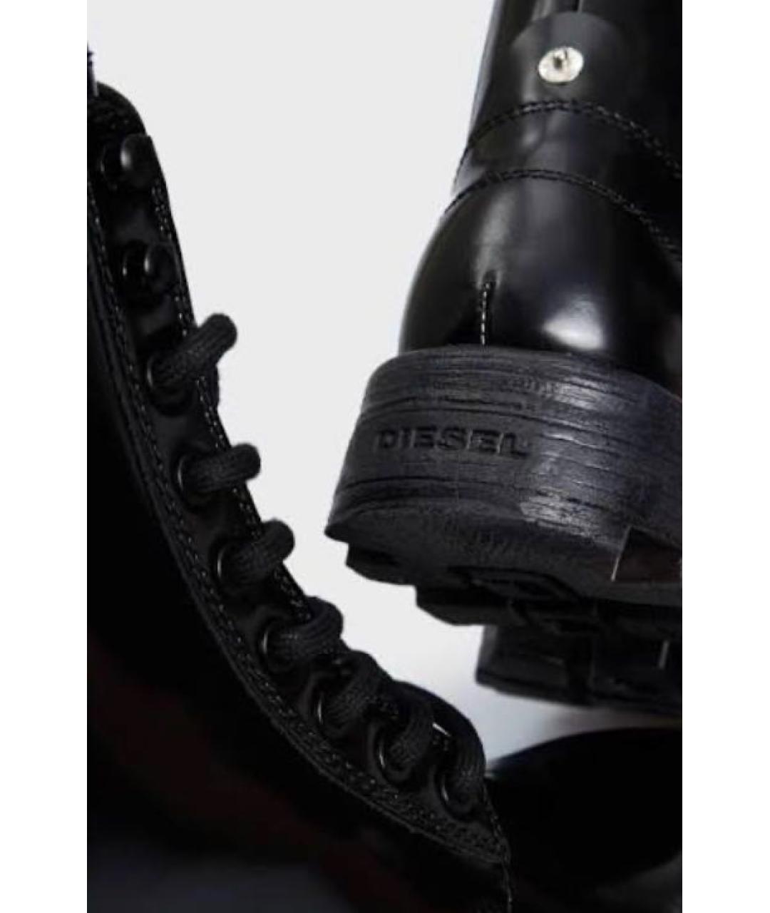 DIESEL Черные ботинки из лакированной кожи, фото 8