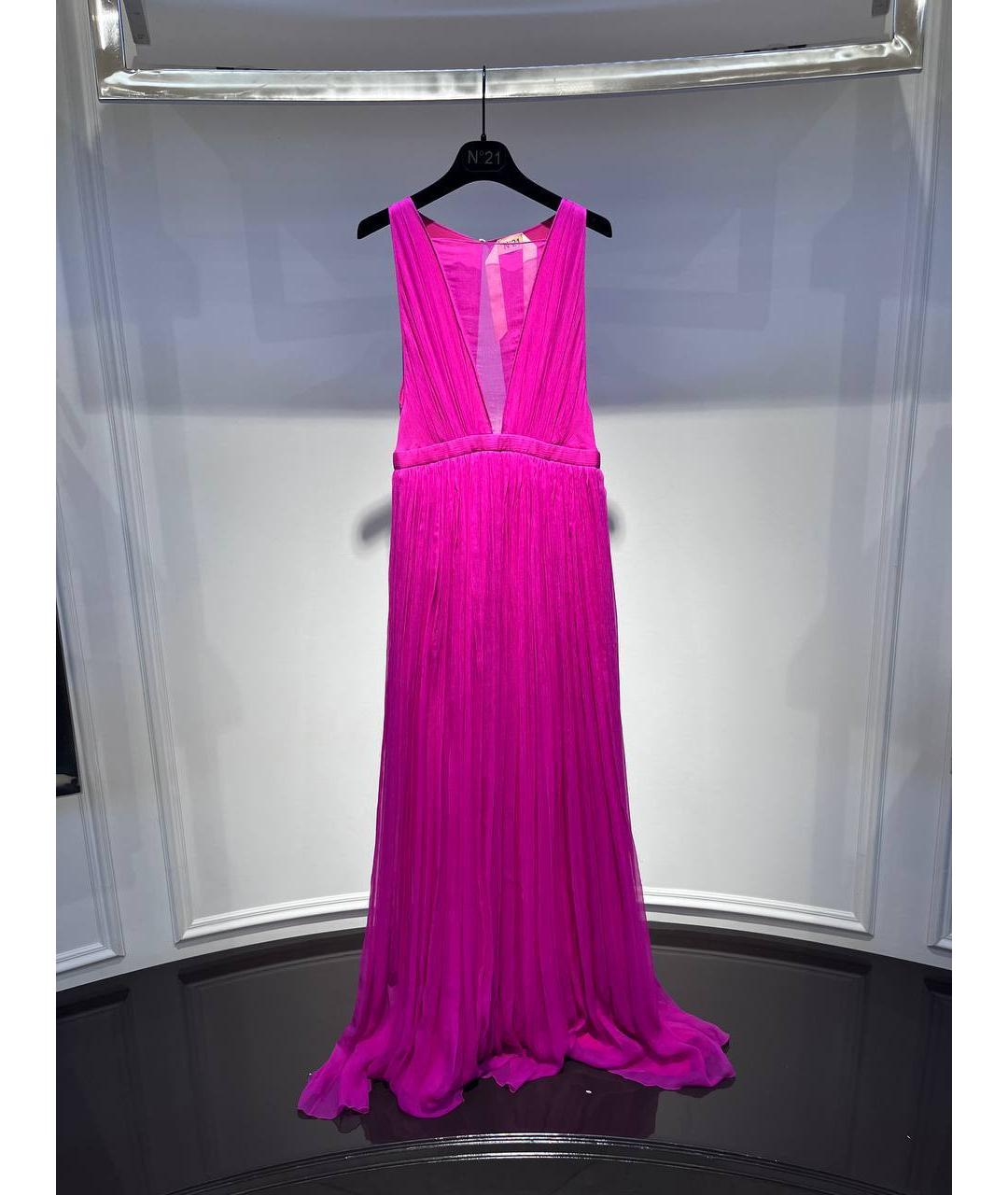 NO. 21 Фуксия синтетическое вечернее платье, фото 4