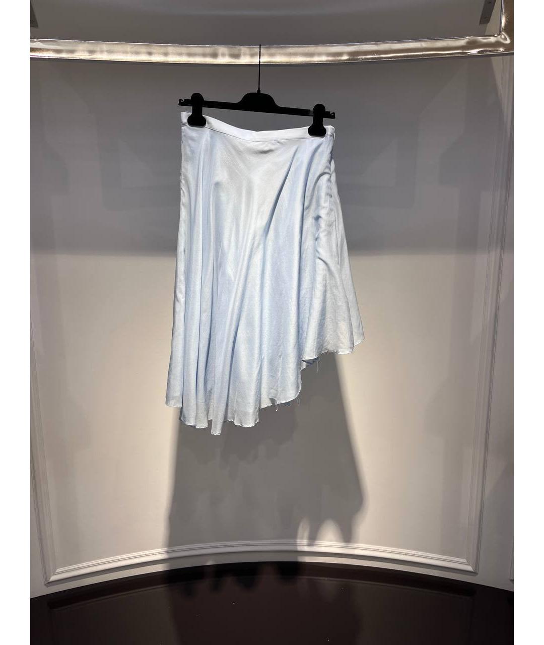 NO. 21 Голубая хлопковая юбка мини, фото 3