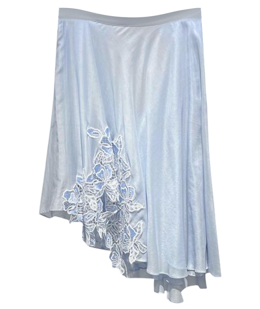 NO. 21 Голубая хлопковая юбка мини, фото 1