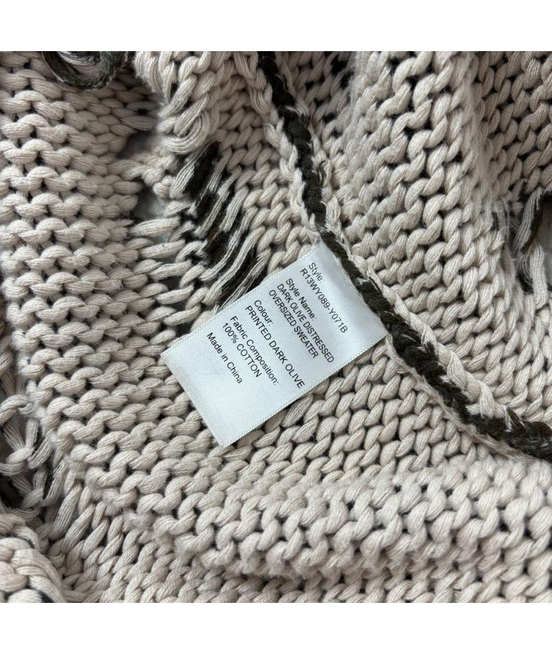 R13 Хаки хлопковый джемпер / свитер, фото 4