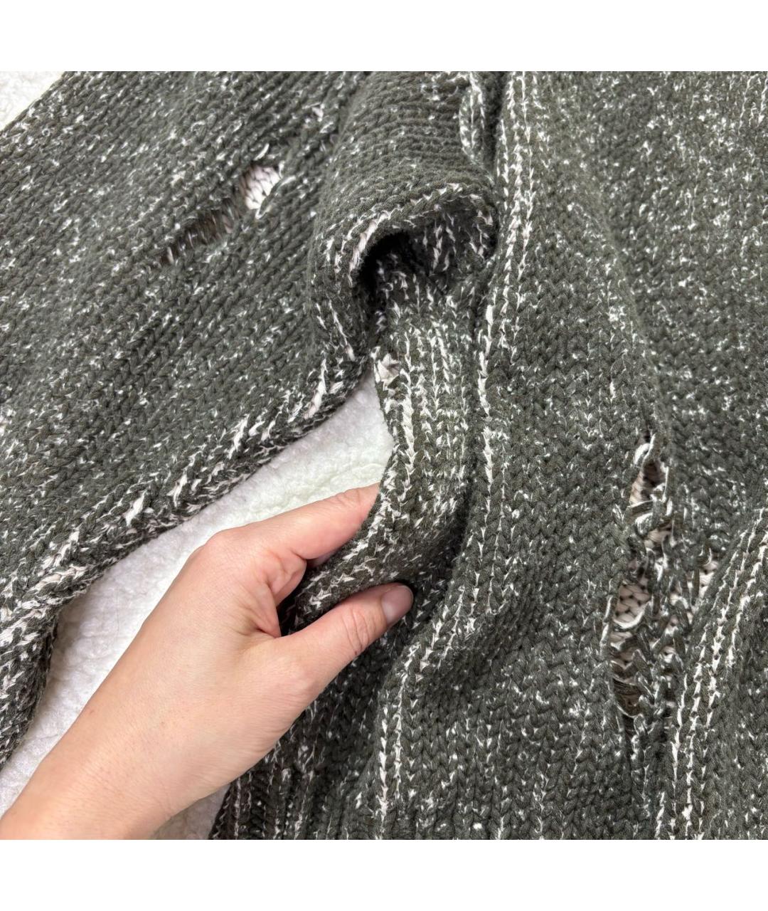 R13 Хаки хлопковый джемпер / свитер, фото 5