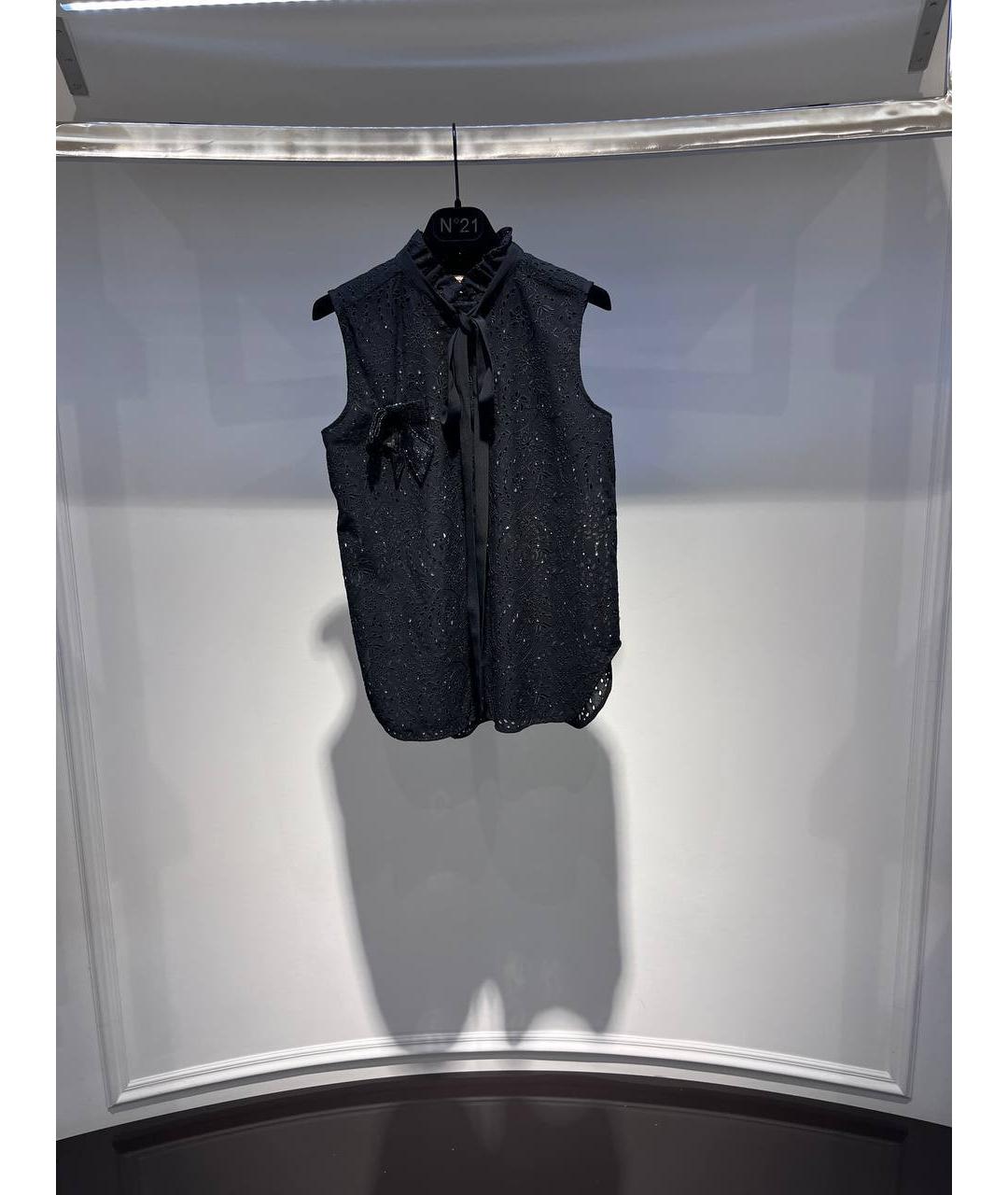 NO. 21 Черная хлопковая рубашка, фото 4