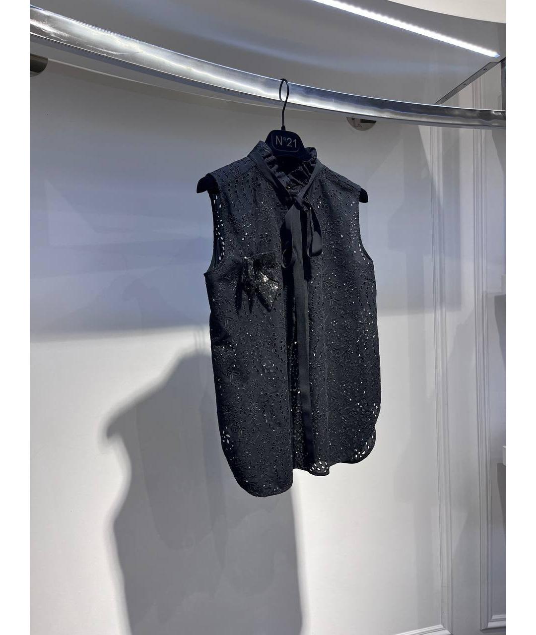 NO. 21 Черная хлопковая рубашка, фото 2