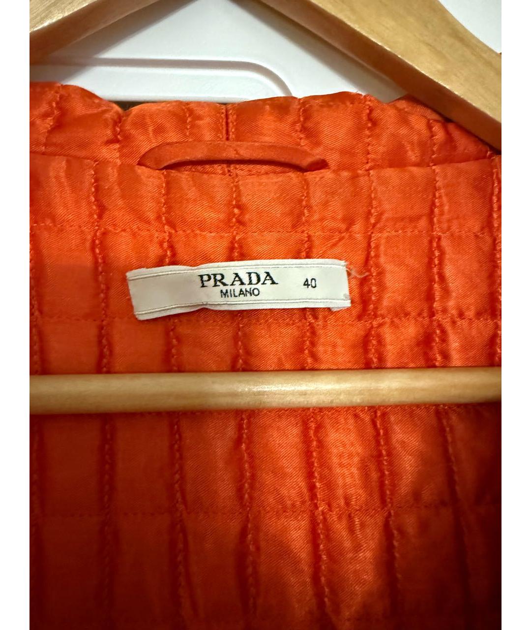 PRADA Оранжевое шерстяное пальто, фото 3