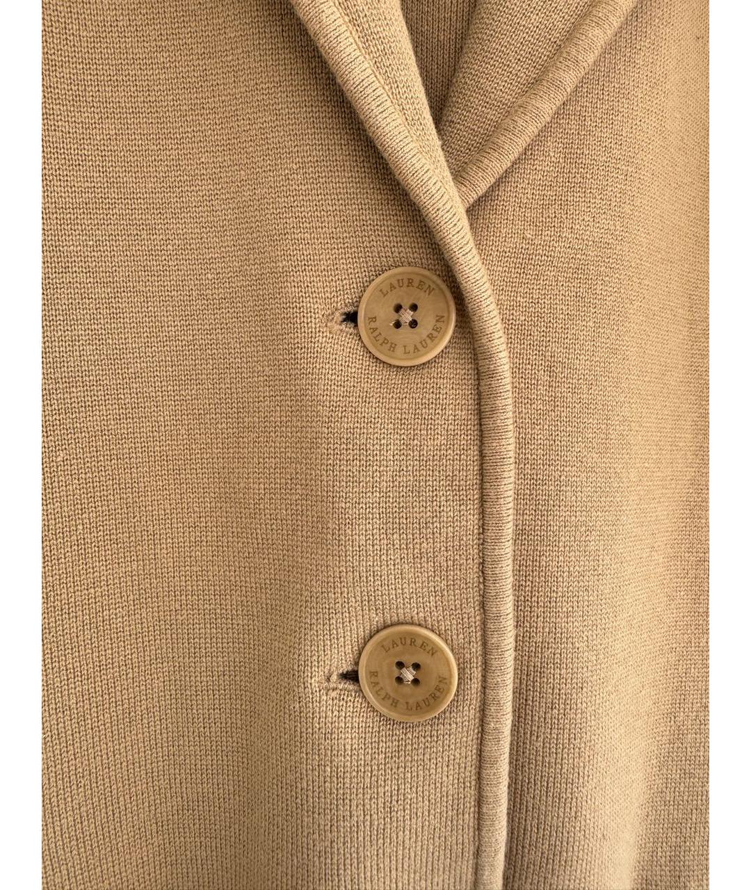 RALPH LAUREN Бежевый хлопковый жакет/пиджак, фото 7