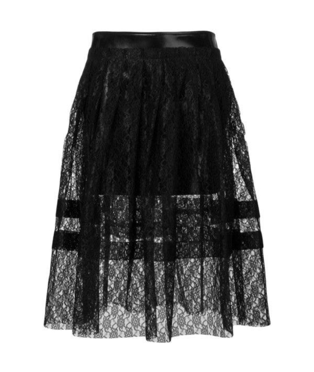 PHILOSOPHY DI LORENZO SERAFINI Черная полиэстеровая юбка миди, фото 1
