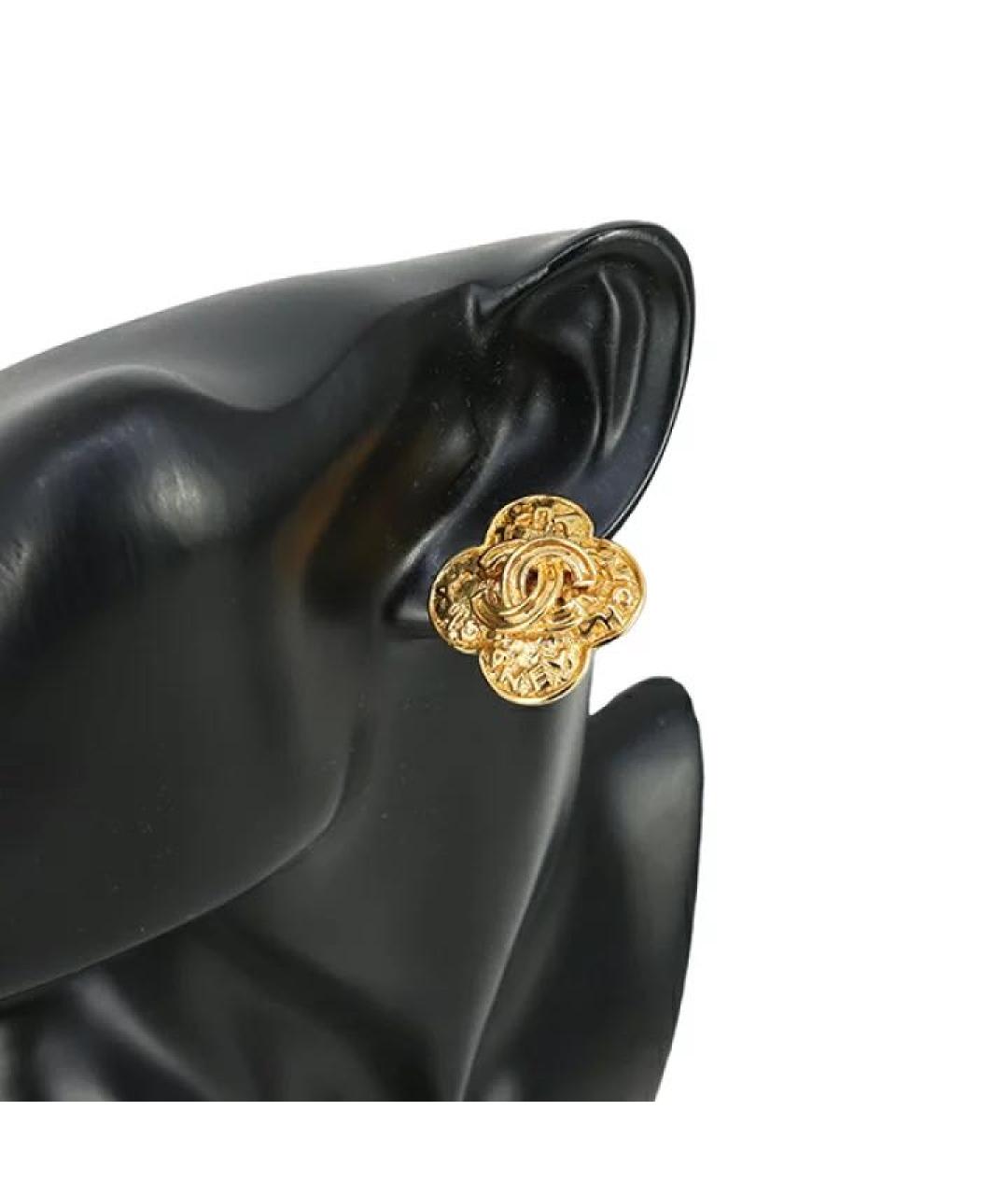 CHANEL Золотые позолоченные клипсы, фото 5