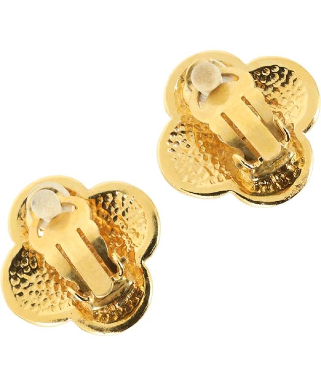 CHANEL Золотые позолоченные клипсы, фото 2