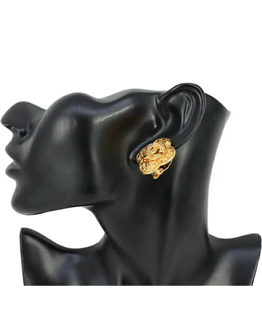 CHANEL Золотые позолоченные клипсы, фото 4