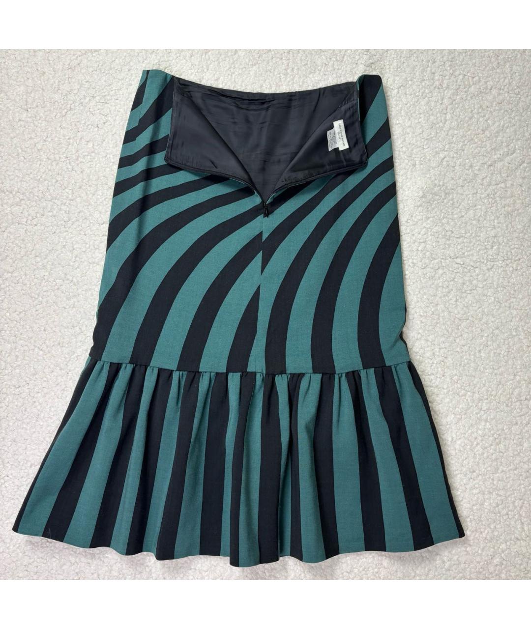 DRIES VAN NOTEN Зеленая вискозная юбка миди, фото 7