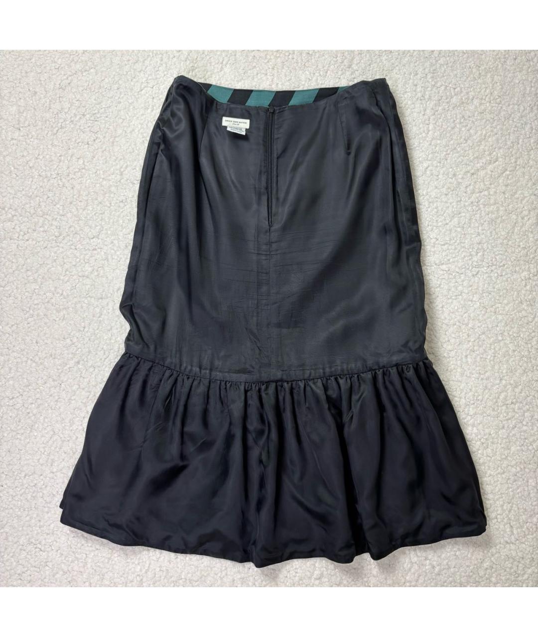 DRIES VAN NOTEN Зеленая вискозная юбка миди, фото 5