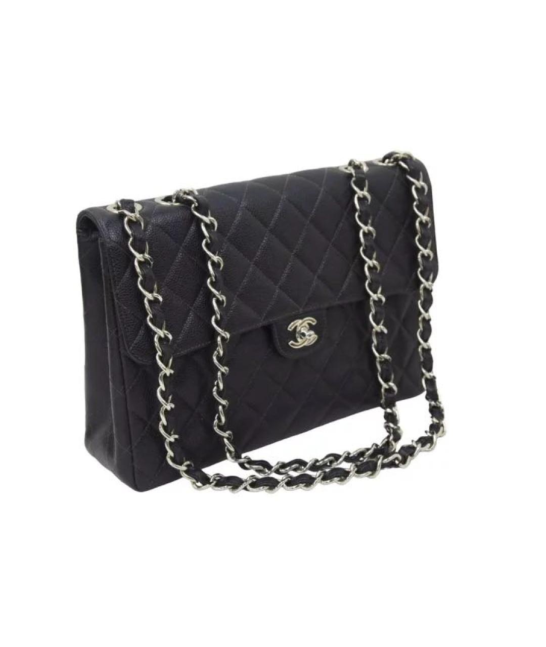CHANEL Черная кожаная сумка через плечо, фото 2
