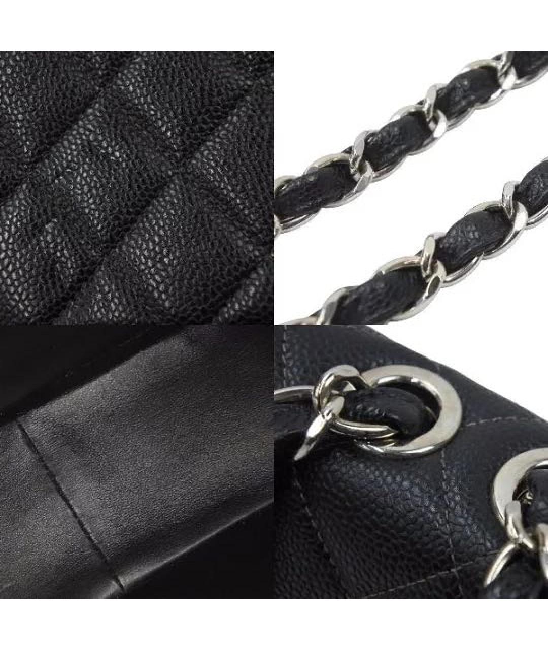 CHANEL Черная кожаная сумка через плечо, фото 6