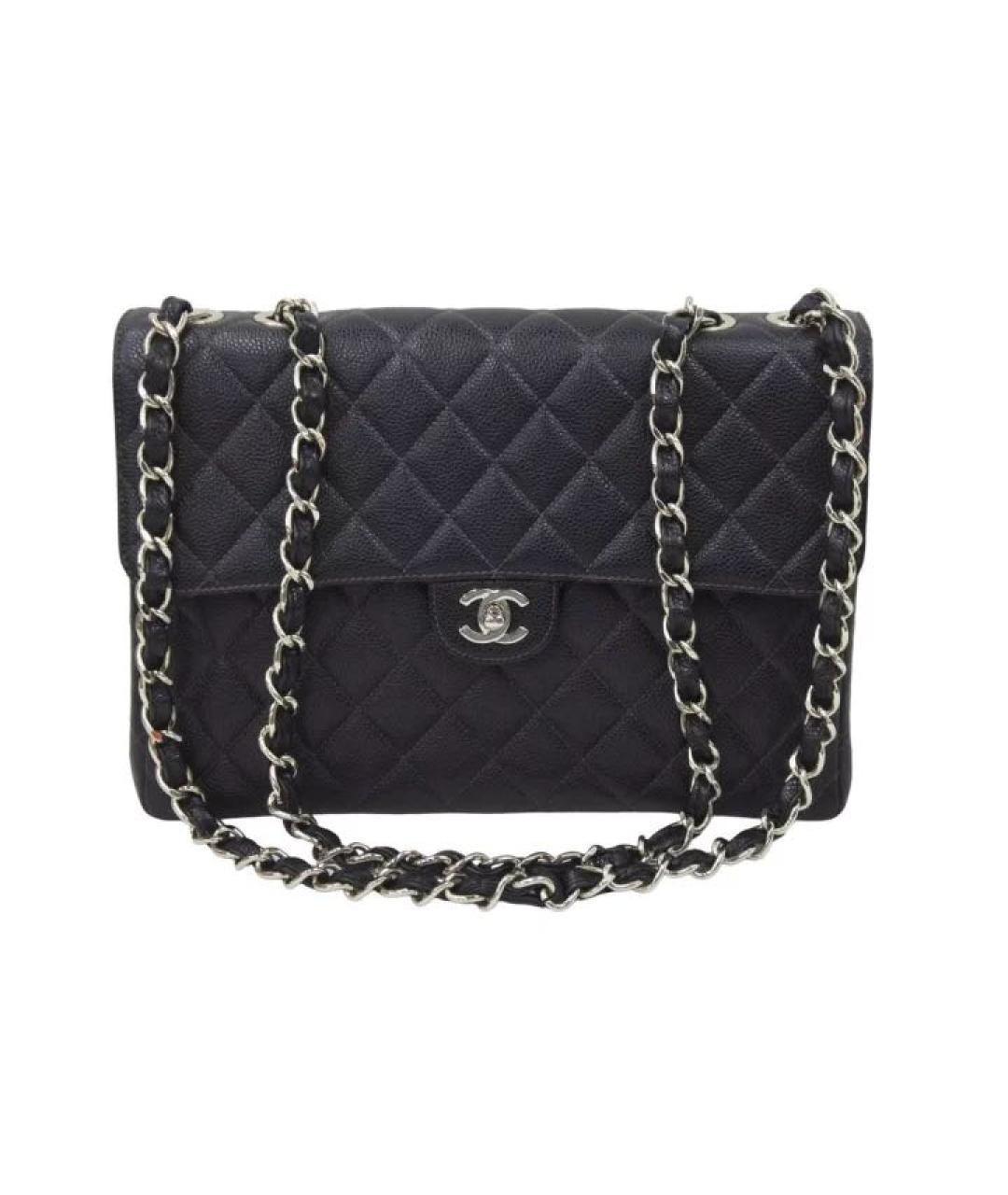 CHANEL Черная кожаная сумка через плечо, фото 1