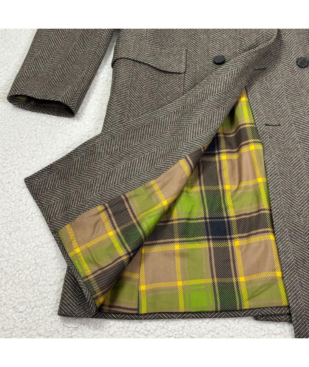 VALENTINO Коричневое шерстяное пальто, фото 3