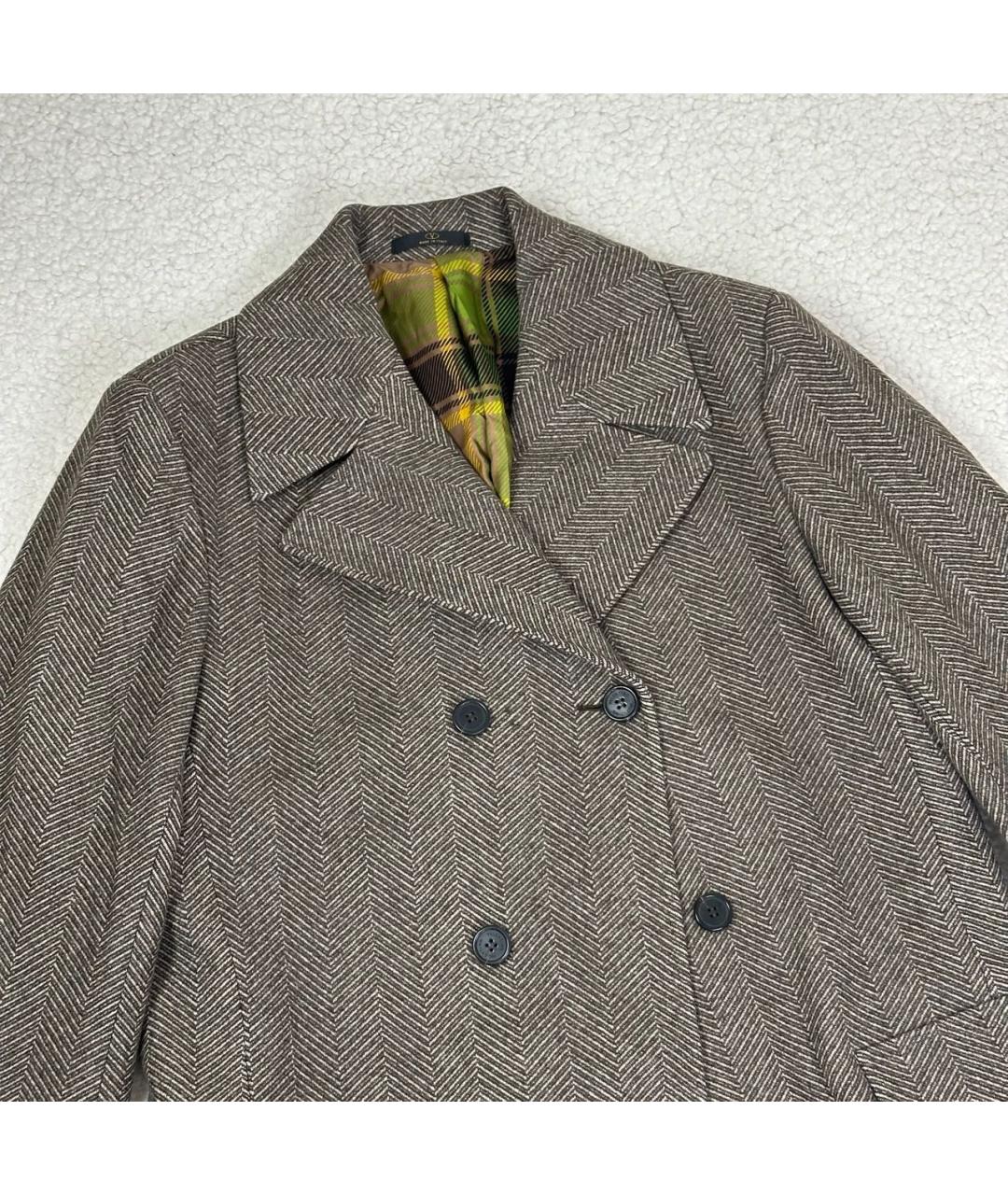 VALENTINO Коричневое шерстяное пальто, фото 2