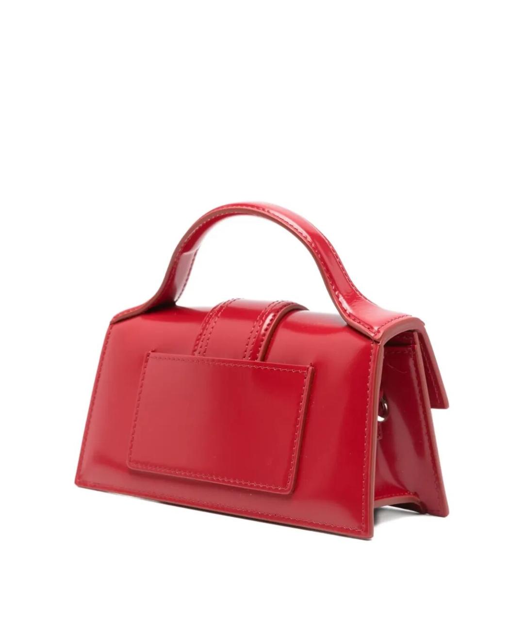 JACQUEMUS Красная кожаная сумка через плечо, фото 3