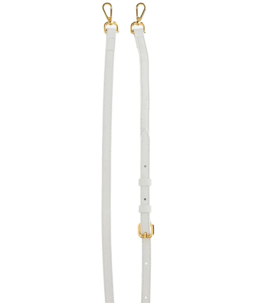 JACQUEMUS Белая кожаная сумка через плечо, фото 4