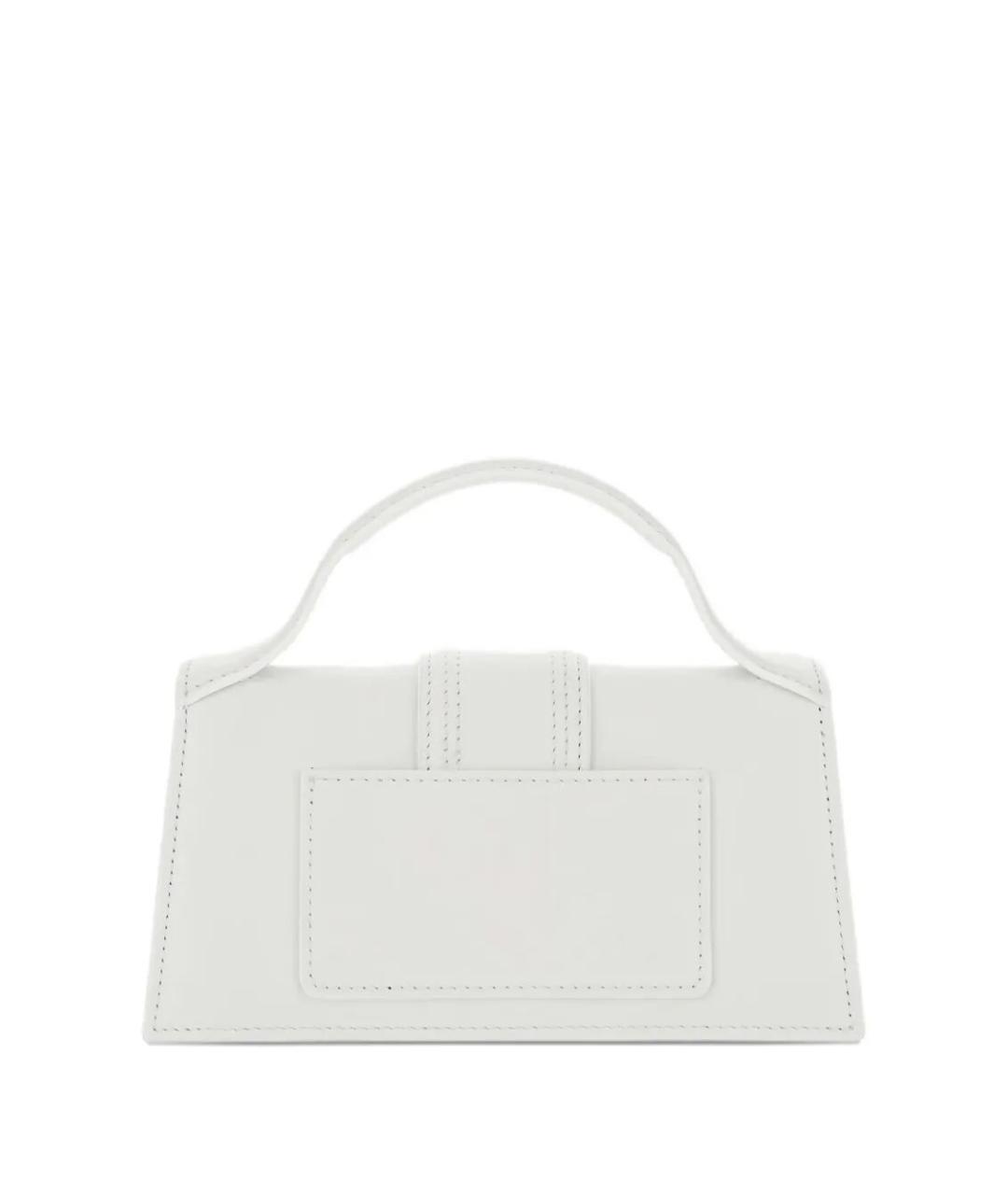 JACQUEMUS Белая кожаная сумка через плечо, фото 2