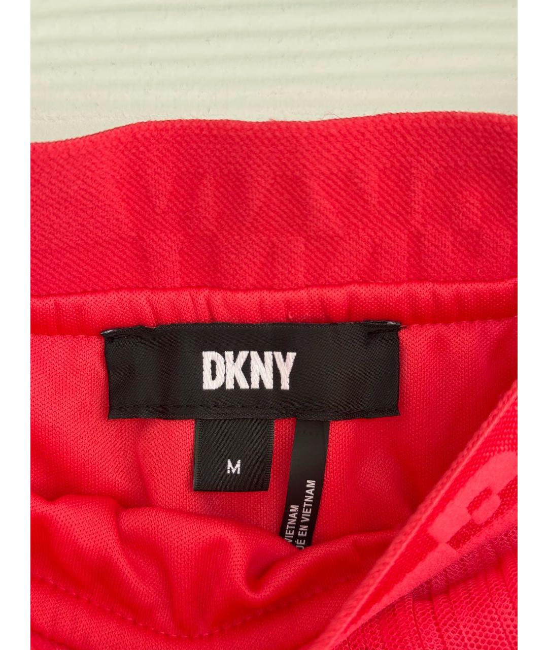 DKNY Коралловая полиэстеровая юбка миди, фото 4