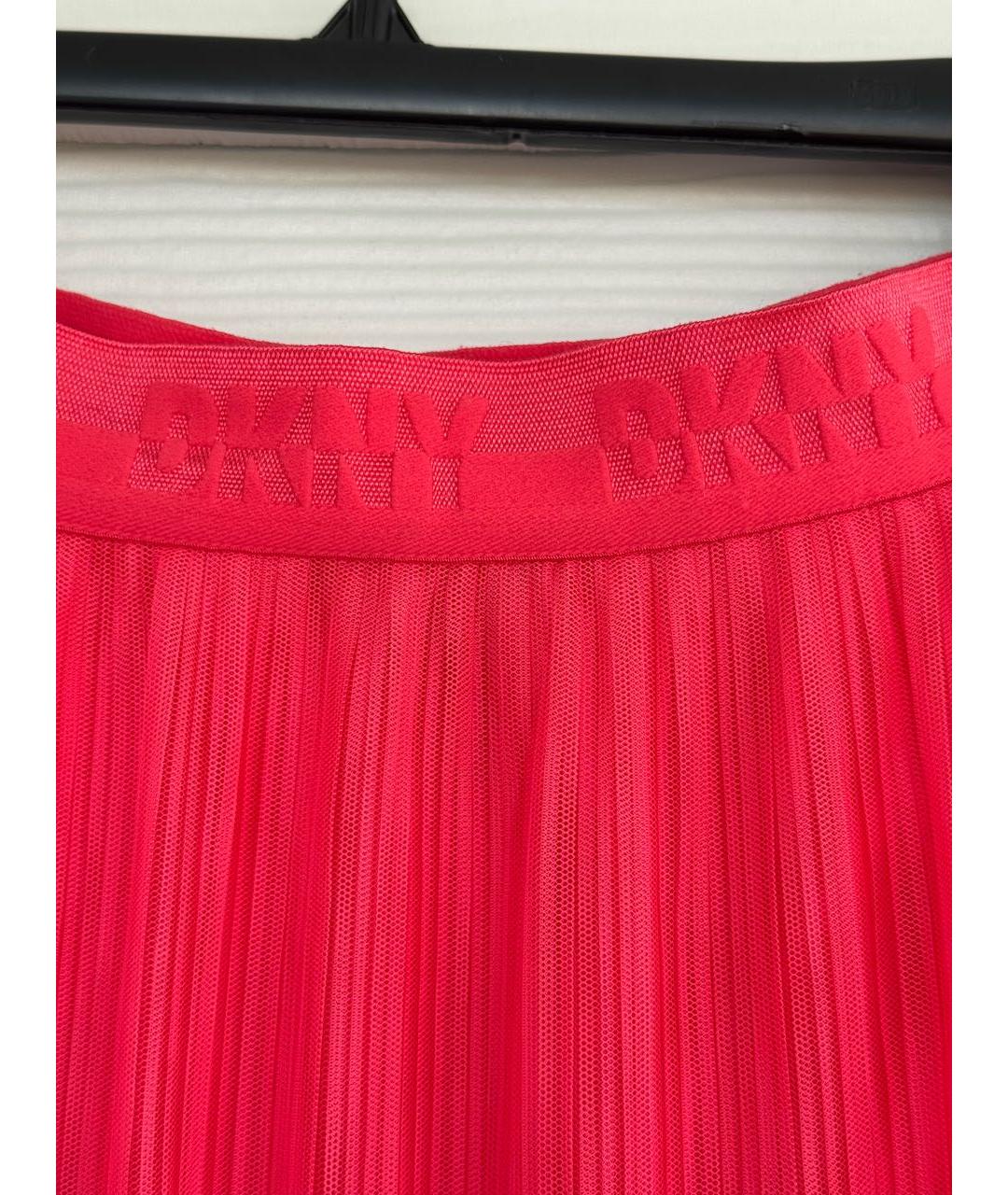 DKNY Коралловая полиэстеровая юбка миди, фото 5