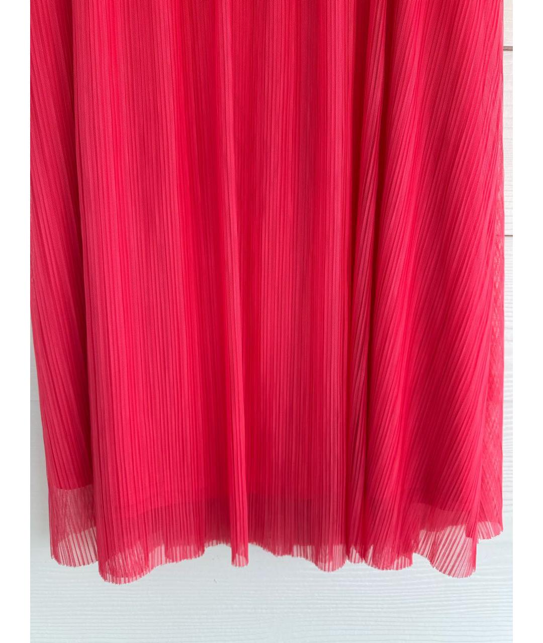 DKNY Коралловая полиэстеровая юбка миди, фото 3