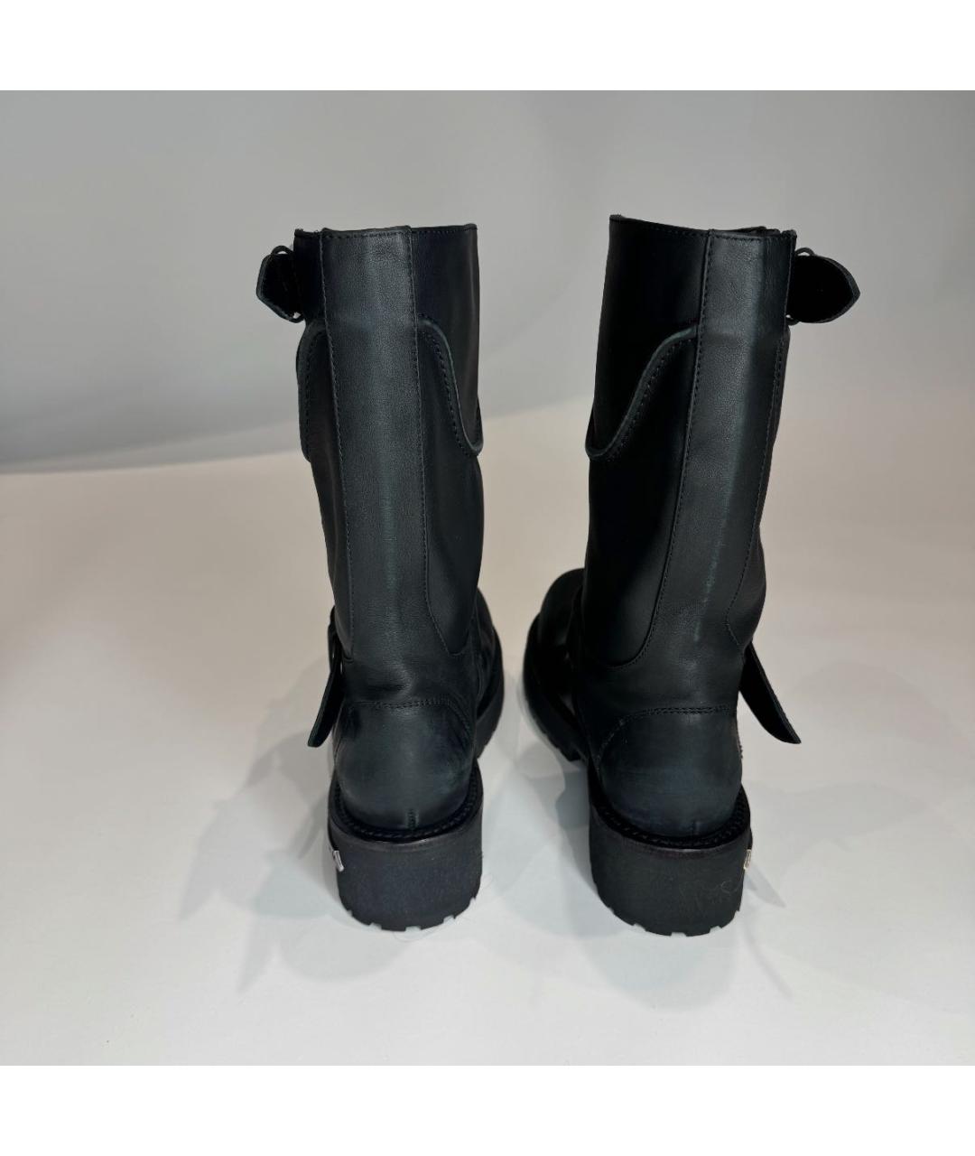 BALENCIAGA Черные кожаные ботинки, фото 4